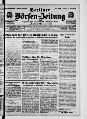 Berliner Börsen-Zeitung vom 21.06.1935