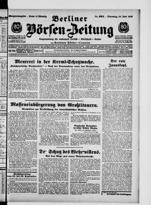 Berliner Börsen-Zeitung vom 25.06.1935