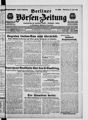 Berliner Börsen-Zeitung vom 26.06.1935