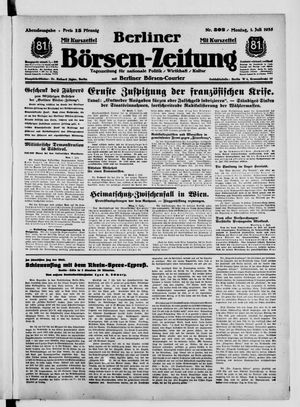 Berliner Börsen-Zeitung vom 01.07.1935