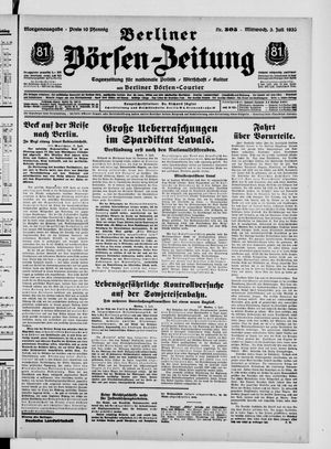 Berliner Börsen-Zeitung vom 03.07.1935