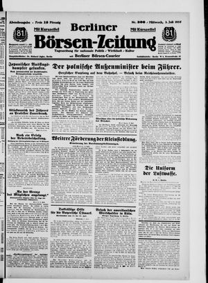 Berliner Börsen-Zeitung vom 03.07.1935