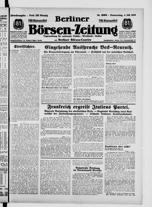 Berliner Börsen-Zeitung vom 04.07.1935