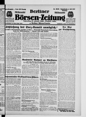 Berliner Börsen-Zeitung vom 06.07.1935
