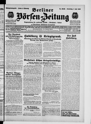 Berliner Börsen-Zeitung vom 07.07.1935