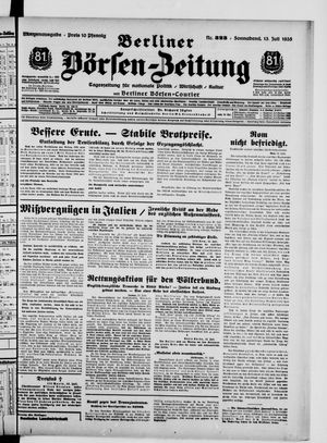 Berliner Börsen-Zeitung vom 13.07.1935