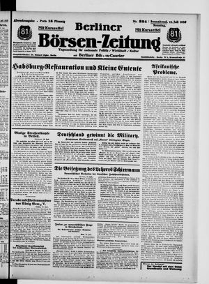 Berliner Börsen-Zeitung vom 13.07.1935
