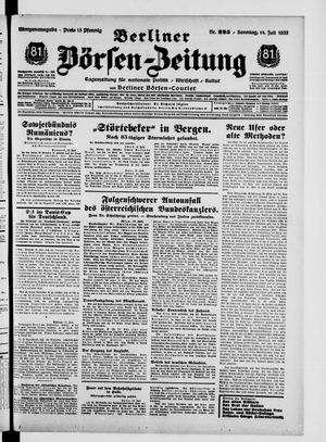 Berliner Börsen-Zeitung vom 14.07.1935