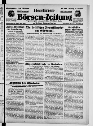 Berliner Börsen-Zeitung vom 15.07.1935