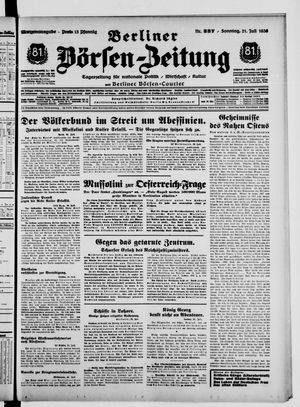 Berliner Börsen-Zeitung on Jul 21, 1935