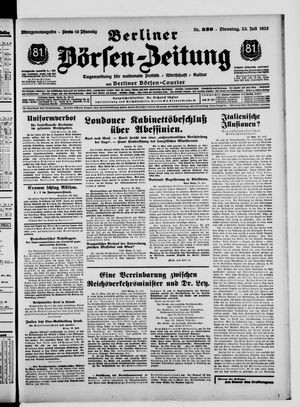 Berliner Börsen-Zeitung on Jul 23, 1935