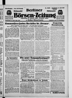Berliner Börsen-Zeitung on Jul 27, 1935