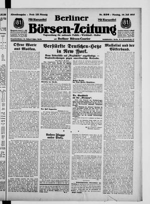 Berliner Börsen-Zeitung vom 29.07.1935