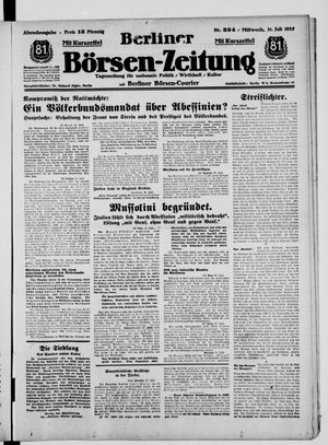Berliner Börsen-Zeitung vom 31.07.1935