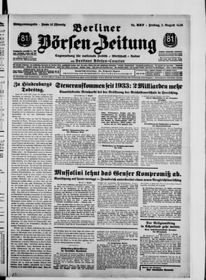 Berliner Börsen-Zeitung on Aug 2, 1935