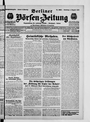 Berliner Börsen-Zeitung vom 04.08.1935