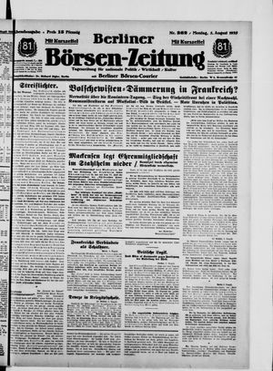 Berliner Börsen-Zeitung on Aug 5, 1935