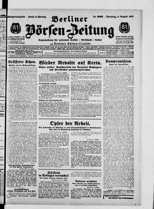 Berliner Börsen-Zeitung vom 06.08.1935