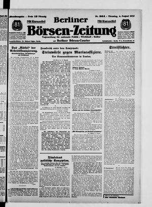 Berliner Börsen-Zeitung vom 06.08.1935