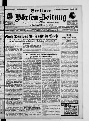 Berliner Börsen-Zeitung on Aug 7, 1935