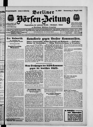 Berliner Börsen-Zeitung on Aug 8, 1935