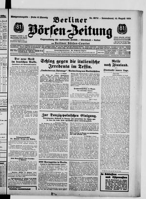 Berliner Börsen-Zeitung vom 10.08.1935