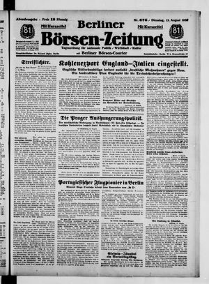 Berliner Börsen-Zeitung vom 13.08.1935