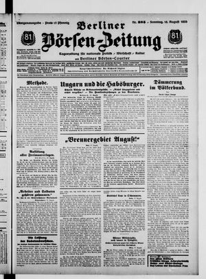 Berliner Börsen-Zeitung vom 18.08.1935