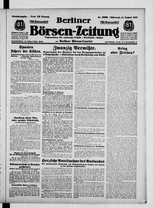 Berliner Börsen-Zeitung vom 21.08.1935