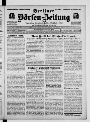 Berliner Börsen-Zeitung vom 22.08.1935
