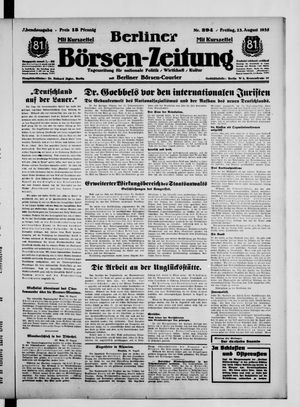 Berliner Börsen-Zeitung vom 23.08.1935