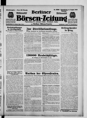 Berliner Börsen-Zeitung vom 24.08.1935