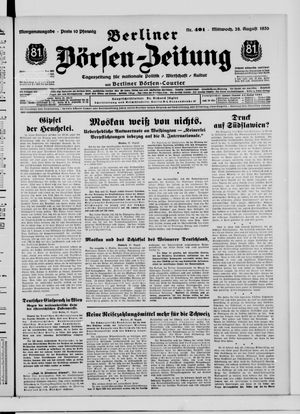 Berliner Börsen-Zeitung vom 28.08.1935