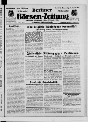 Berliner Börsen-Zeitung vom 29.08.1935