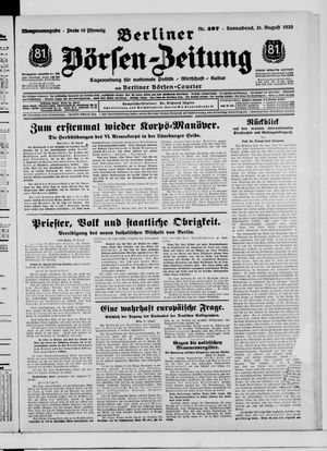 Berliner Börsen-Zeitung vom 31.08.1935