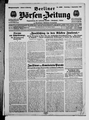 Berliner Börsen-Zeitung vom 01.09.1935