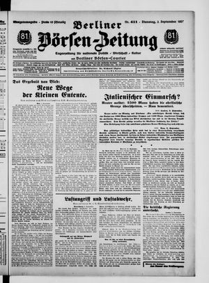Berliner Börsen-Zeitung vom 03.09.1935