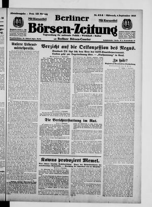 Berliner Börsen-Zeitung vom 04.09.1935