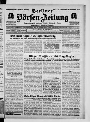 Berliner Börsen-Zeitung vom 05.09.1935