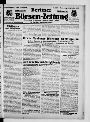 Berliner Börsen-Zeitung vom 05.09.1935
