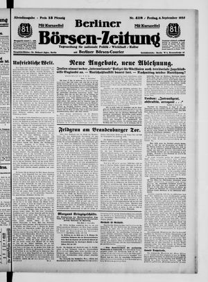 Berliner Börsen-Zeitung vom 06.09.1935