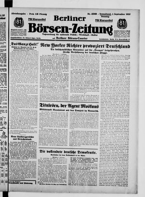 Berliner Börsen-Zeitung vom 07.09.1935