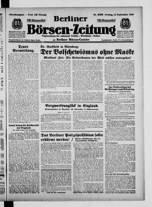 Berliner Börsen-Zeitung vom 13.09.1935
