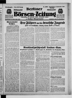 Berliner Börsen-Zeitung vom 14.09.1935