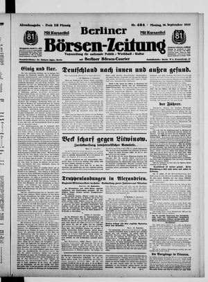Berliner Börsen-Zeitung vom 16.09.1935