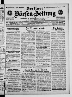 Berliner Börsen-Zeitung vom 21.09.1935