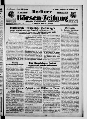 Berliner Börsen-Zeitung vom 25.09.1935