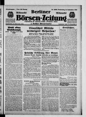 Berliner Börsen-Zeitung vom 26.09.1935