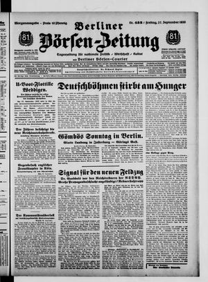 Berliner Börsen-Zeitung vom 27.09.1935