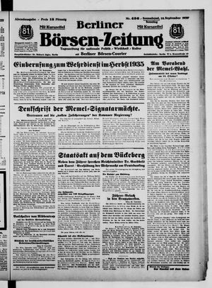Berliner Börsen-Zeitung vom 28.09.1935